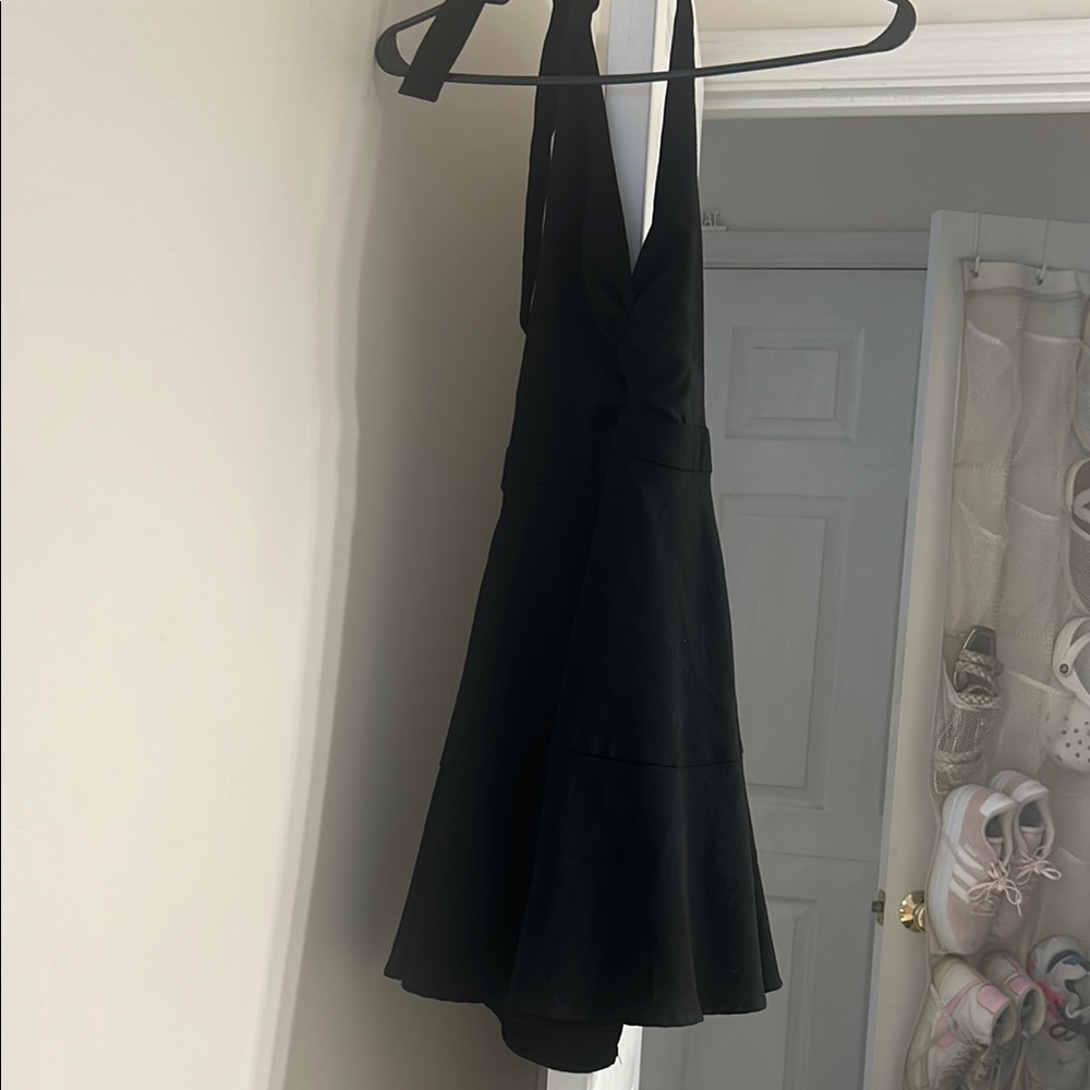 Elegant Black Halter Dress